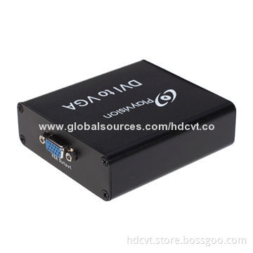 DVI to VGA Converter for HDTVs, 1,920 x 1,080-pixel, 5V DC/1A